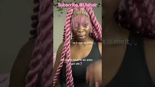 Omg Is It A Wig?!  Pink Color Jumbo Twist Lace Wig Install Tutorial Ft.@Ulahair