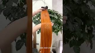 Ombre Orange - Bone Straight Hair Extensions