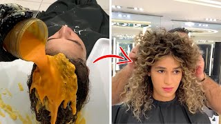 2 Beautiful Curly Hair Balayage Transformations