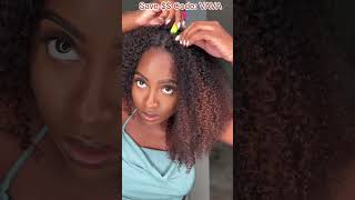 No More Glue Lace!! Curly Clip-In Extensions Or V Part Wig | Crochet Leave Out Ft.#Elfinhair