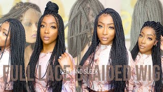 How To Customize A Full Lace Braided Wig For The Best Fit| Ft. Neatandsleek