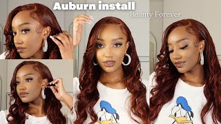 How To: Quick & Easy Auburn Wig Install | Lace Melt Ft Beauty Forever