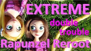 Two Extreme Doll Hair Reroots! Disney Store Rapunzel From Tangled The Series