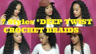 7 Easy Crochet Braid Hairstyles| Harlem 125 Deep Wave 2020-2021