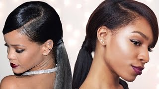 Rihanna Inspired Swoop Ponytail (For Short Hair) With Betterlength Clip-Ins | Vickylogan