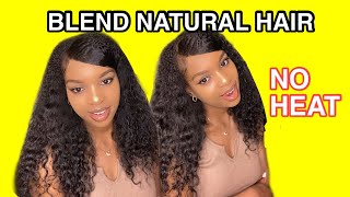 Blending My Natural Hair With A Curly U Part Wig | Persephone Hair