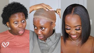 Can'T Braid? Try This Instead To Lay 4C Hair Flat Under Wigs  | No Glue