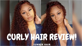 Reddish/Brown Curly Wig Unit | Sunber Hair