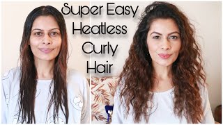 Sbse Aasaan Hiittless Krlii Baal Kaise Kren Ghr Pe | Super Easy Heatless Curly Hair | Wavy Hair | Ka