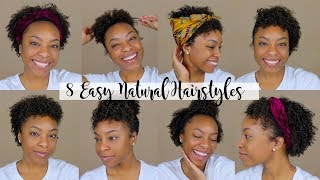 8 Quick & Easy Hairstyles For Short/Medium Natural Hair 2019 | Perfect For Type 4 Hair!!