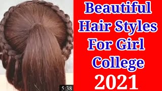 Most Beautiful Hair Styles For College Girl Easy Braid Circle Braid With Ponitail Professional Queen