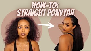 Straight Ponytail Using Braiding Hair | Tutorial