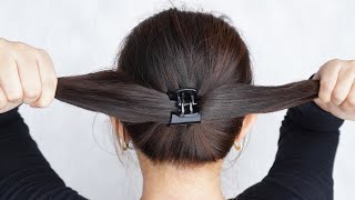 Small Clutcher Juda Bun Hairstyle For Ladies - Easy Hairstyle For Party By Self