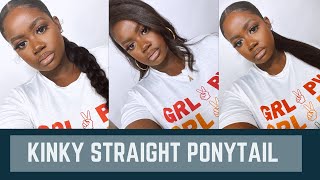 Quick And Easy Kinky Straight Ponytail (Styled 4 Ways) With Protective Styles Hair