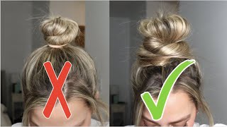 Perfect Messy Bun! Stop Doing Your Messy Bun Like This. Try This Way Instead!