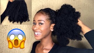 Diy Drawstring Afro Ponytail For 4B/4C Natural Hair Under $8