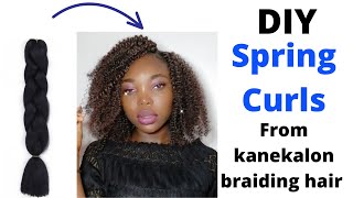 Diy Spring Curls With Kanekalon Braiding Hair #Hairstyle #Hair #Diy #Springcurls #Springtwist
