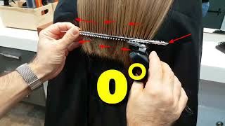 Hair Cut Training How To Make A Straight Hair Cut Practical Way