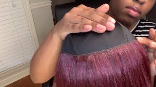 Diy Wig W/ Bangs | How To Make Your Own Closure From Tracks | No Leave Out | Budget Friendly