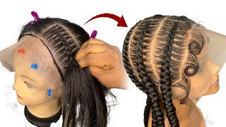 Quick And Easy Stitch Braided Wig Using Braid Extension/ Beginner Friendly