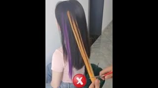 How To Attach Easily And Correctly Colored Highlights Clip In Hair Extensions For Girls #Shorts