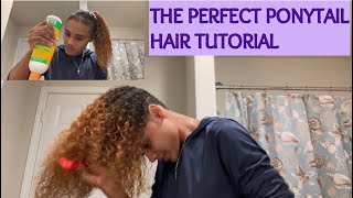 How To Get The Perfect Ponytail | Hair Tutorial |Curly Hair|