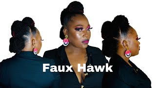 Faux Hawk On 4C Natural Hair / Natural Hairstyle / Easiest Way To Do