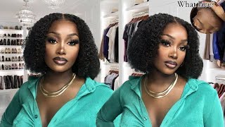 Wowtextured Curly Bob Wig | Natural Look With Clean Hairline | No Baby Hair Ft Myfirstwig"