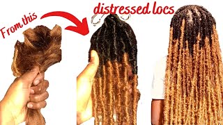 Diy|| How To Make Distressed Ombre Locs Crochet With Kanekalon Braiding Hair
