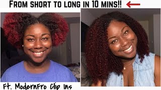 Curly Clip Ins On Natural Hair