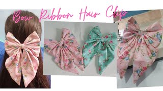 Make A Bow Ribbon Hair Clip #Hairclips