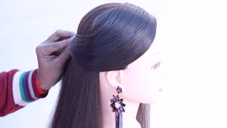 Last Minute Wedding Hairstyle For Open Hair | Quick Hairstyle | Simple Hairstyle | Cute Hairstyle