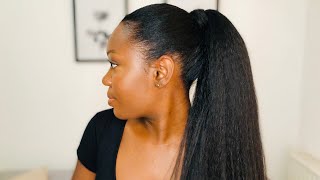 How To : Ponytail Hair Install And Style |Is It Worth It? Finally  Affordable Hair 22 Inches