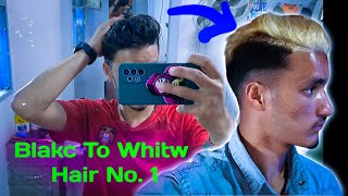 Coloring My Hair Block To White || See The Procee And Procedure To Make Hair White In Salons