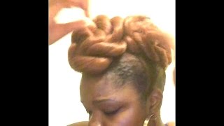 Hair Tutorial : Natural Hair Updo With Kanekalon Braiding Hair/ Twisted Buns / Very Creative