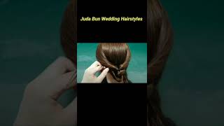 Quick And Easy Juda Bun Wedding Hairstyle For Ladies / Simple Wedding Hairstyles #Hairstyle #Shorts