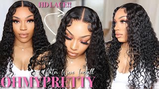 Swoop Baby Hairs On A Closure Wig | Gorgeous Wavy Texture | Ft. Ohmypretty