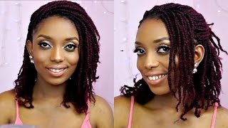 How To Kinky Twists Crochet Braids Tutorial On Short Natural Hair