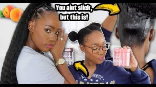 This Peach Gel Though! Type 4 Hair Strongest Hold Slickest Ponytail Period!  | Mary K. Bella