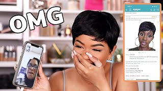 Now Why Did I Spend My Money On This Lmao | Trying On Cheap Amazon Wigs | Arnellarmon