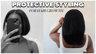 How I Grew My Natural Hair With Protective Styling! | Best Protective Styles + Hair Growth Tips