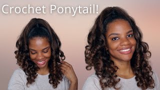 Straight Crochet Half Up Half Down Ponytail Ft. Cuban Twist Hair!
