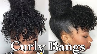 Faux Curly Bangs+ Marley Bun | Short/ Medium 4A/3C Hair