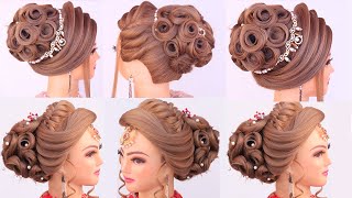 Bridal Bun Hairstyles L Wedding Hairstyles Kashees L Front Variation L Engagement Look L Walima Look