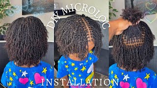 How To | Diy Microlocs Installation Part 2  | (Braided Root) & Two Strand Twist Method
