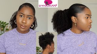 How To Do A Super Sleek Low Ponytail On Short 4C Natural Hair!!Dyhair777|Mona B.