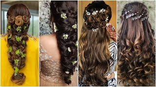 Long Hair Style For Girls//Open Hairstyle Long Hair ,
