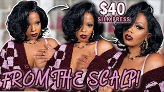  $40 Excuse Me?! Hair Laid Like A Silk Press! From The Scalp!  No Glue Everyday 13X7 Bob Wig
