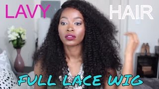 How To Style And Make A Kinky Curly Full Lace Unit Look Natural: Lavy Hair| Protective Styles