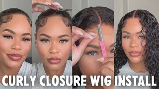 Quick & Easy Curly Lace Closure Wig Install | Arnell Armon X Nadula Hair